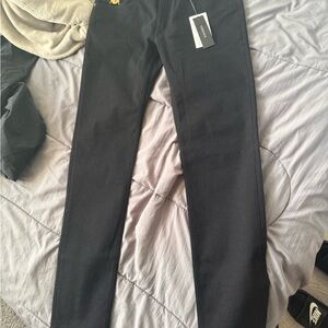 Versace Black Straight Jeans Sleek Design